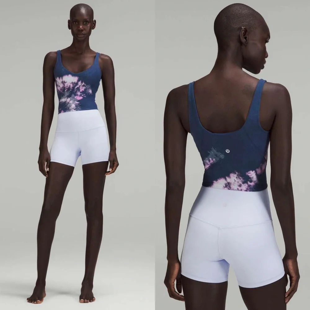 Lululemon Align Tank Top Circulate Tie‎ Dye Align Tank Mineral Blue Multi Size 2